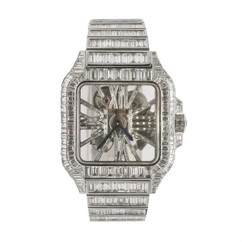 baguette diamond watch for men